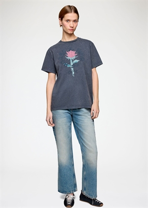 Future heavy jersey oversized tee Phantom A1050171 Ganni 